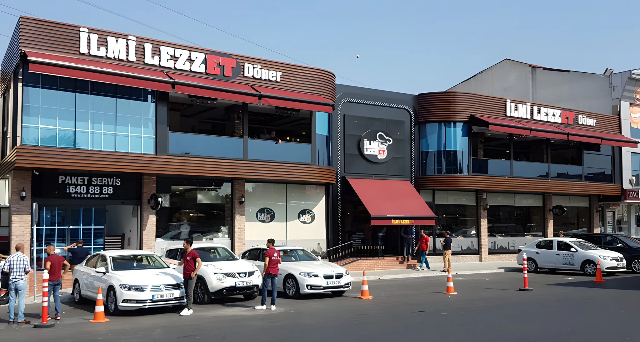 Tamamlanan restoran cephesi ve İlmi Lezzet tabelası